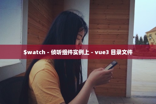 $watch - 侦听组件实例上 - vue3 目录文件