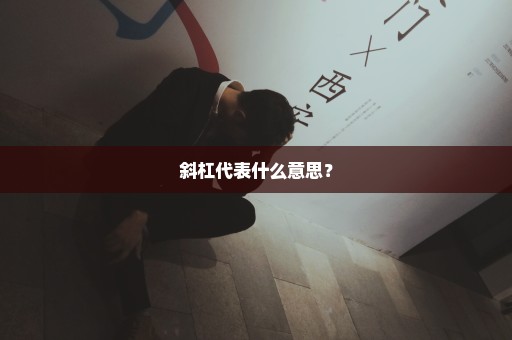 /斜杠代表什么意思？