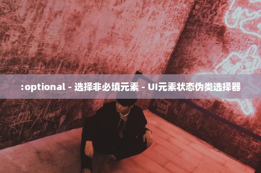 :optional - 选择非必填元素 - UI元素状态伪类选择器