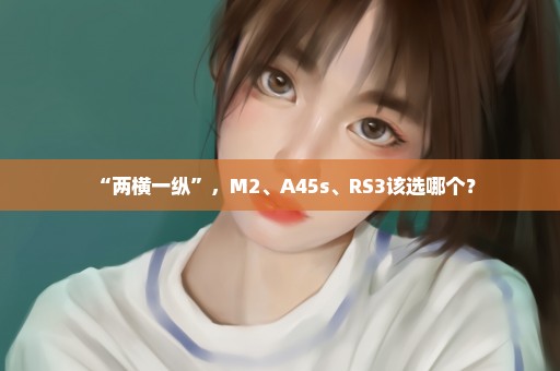 “两横一纵”，M2、A45s、RS3该选哪个？