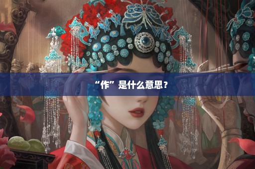 “作”是什么意思？