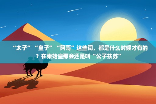 “太子”“皇子”“阿哥”这些词，都是什么时候才有的？在秦始皇那会还是叫“公子扶苏”