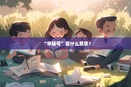 “学籍号”是什么意思？