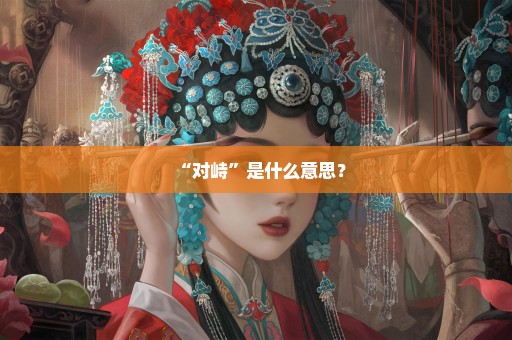 “对峙”是什么意思？