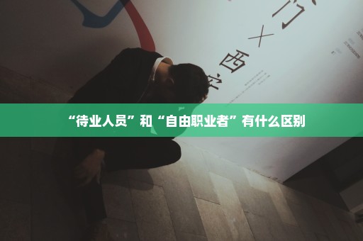 “待业人员”和“自由职业者”有什么区别