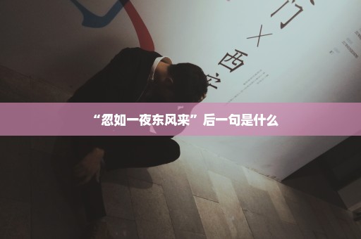 “忽如一夜东风来”后一句是什么