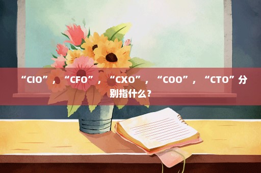 “CIO”，“CFO”，“CXO”，“COO”，“CTO”分别指什么？