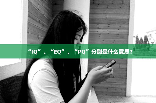 “IQ”、“EQ”、“PQ”分别是什么意思？