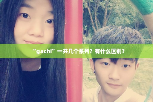 “gachi”一共几个系列？有什么区别？