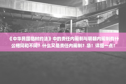 《中华民国临时约法》中的责任内阁制与明朝内阁制有什么相同和不同？什么又是责任内阁制？急！详细一点！