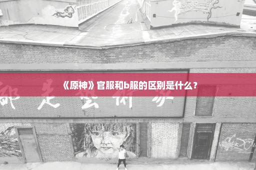 《原神》官服和b服的区别是什么？