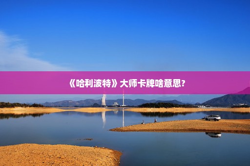 《哈利波特》大师卡牌啥意思?