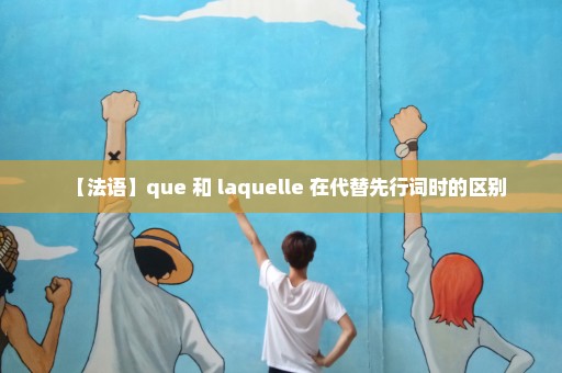 【法语】que 和 laquelle 在代替先行词时的区别