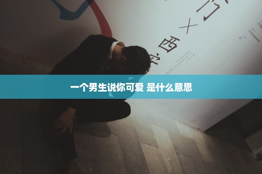 一个男生说你可爱 是什么意思