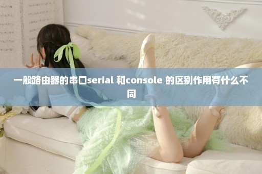 一般路由器的串口serial 和console 的区别作用有什么不同