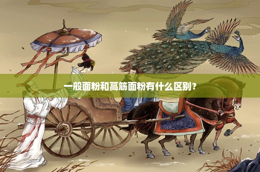 一般面粉和高筋面粉有什么区别？