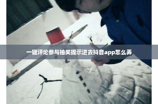 一键评论参与抽奖提示进去抖音app怎么弄