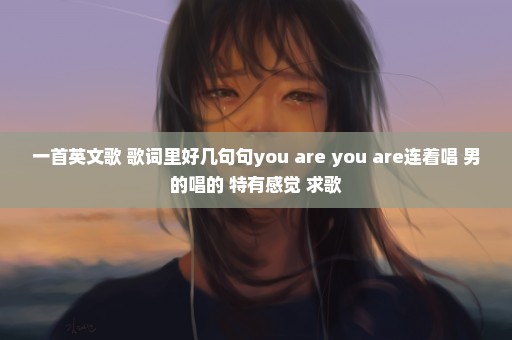 一首英文歌 歌词里好几句句you are you are连着唱 男的唱的 特有感觉 求歌