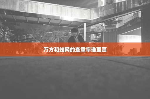 万方和知网的查重率谁更高