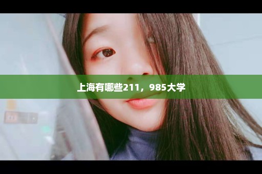 上海有哪些211，985大学