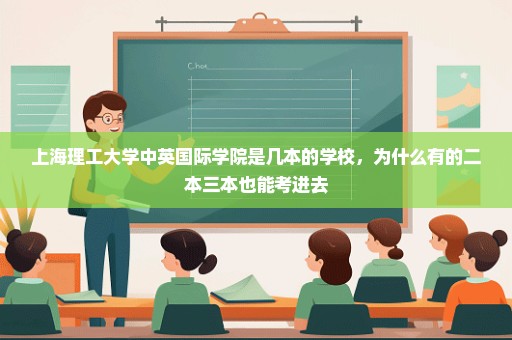 上海理工大学中英国际学院是几本的学校，为什么有的二本三本也能考进去