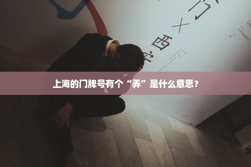 上海的门牌号有个“弄”是什么意思？