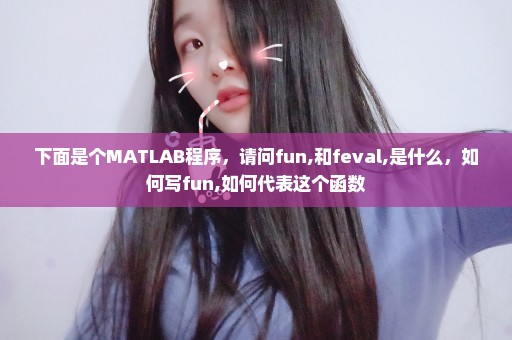 下面是个MATLAB程序，请问fun,和feval,是什么，如何写fun,如何代表这个函数