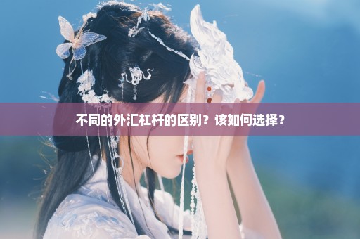 不同的外汇杠杆的区别？该如何选择？