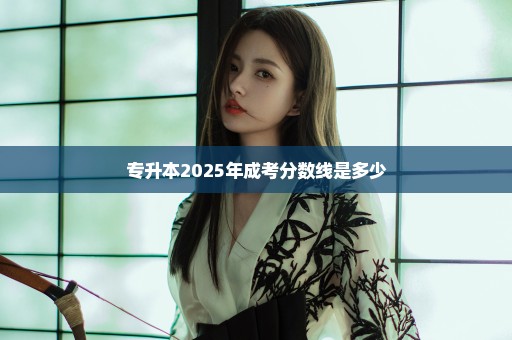 专升本2025年成考分数线是多少