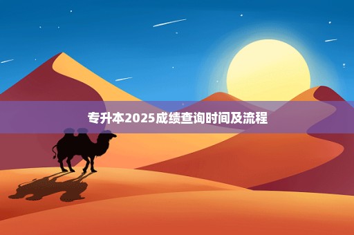 专升本2025成绩查询时间及流程