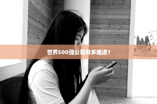 世界500强公司有多难进？