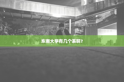 东南大学有几个系啊？