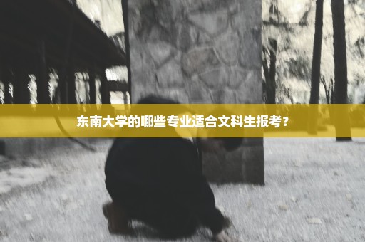 东南大学的哪些专业适合文科生报考？