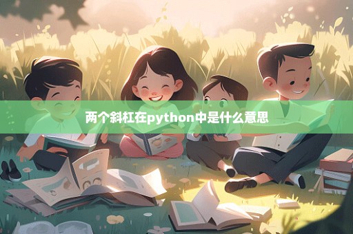 两个斜杠在python中是什么意思