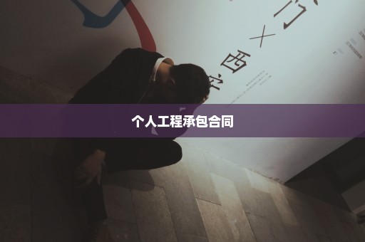 个人工程承包合同