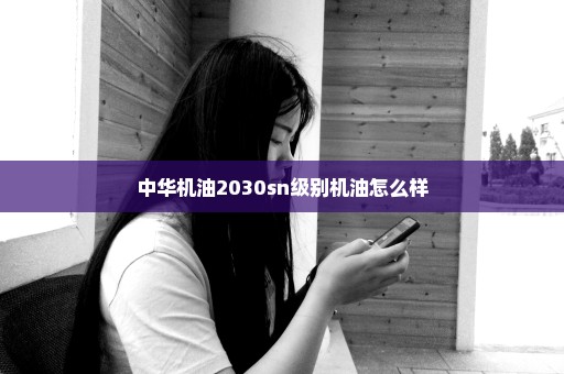 中华机油2030sn级别机油怎么样