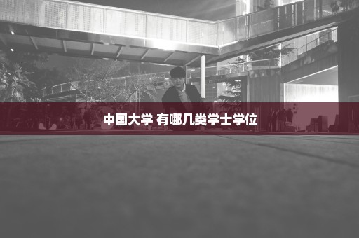 中国大学 有哪几类学士学位