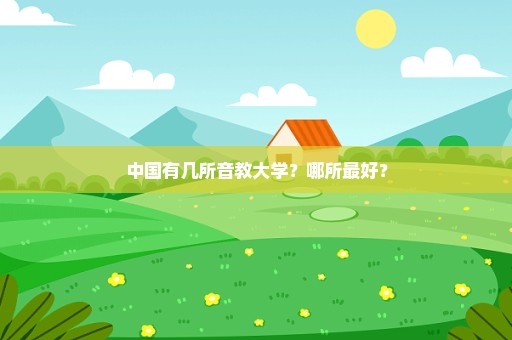 中国有几所音教大学？哪所最好？