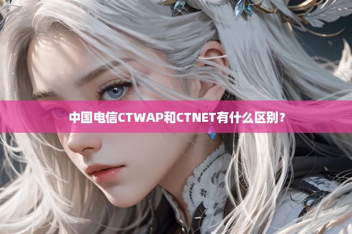 中国电信CTWAP和CTNET有什么区别？