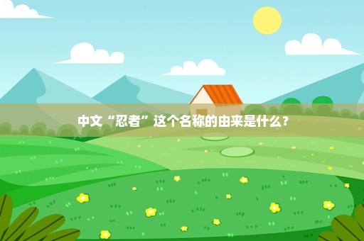 中文“忍者”这个名称的由来是什么？