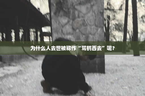 为什么人去世被称作“驾鹤西去”呢？