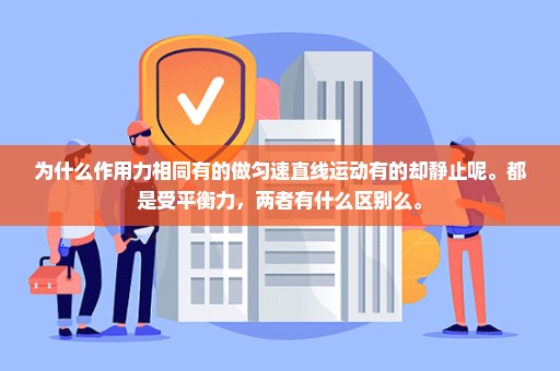 为什么作用力相同有的做匀速直线运动有的却静止呢。都是受平衡力，两者有什么区别么。