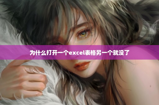 为什么打开一个excel表格另一个就没了