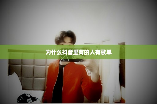 为什么抖音里有的人有歌单