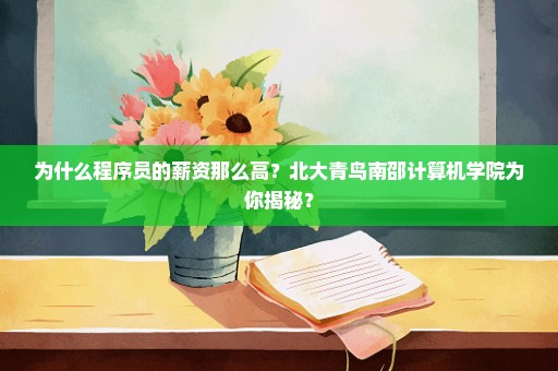 为什么程序员的薪资那么高？北大青鸟南邵计算机学院为你揭秘？