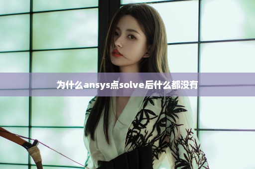 为什么ansys点solve后什么都没有