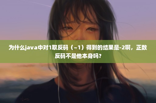 为什么java中对1取反码（~1）得到的结果是-2啊，正数反码不是他本身吗？