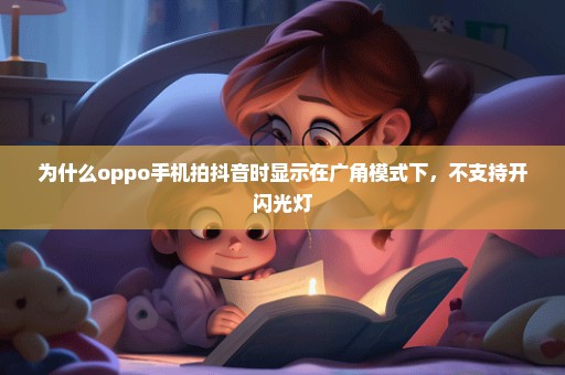 为什么oppo手机拍抖音时显示在广角模式下，不支持开闪光灯