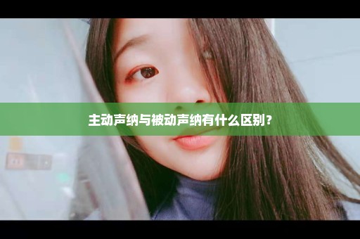 主动声纳与被动声纳有什么区别？