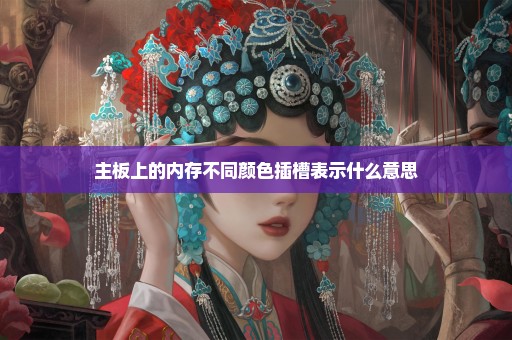 主板上的内存不同颜色插槽表示什么意思